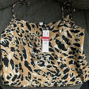 Topshop Cheetah Print Flowy Top